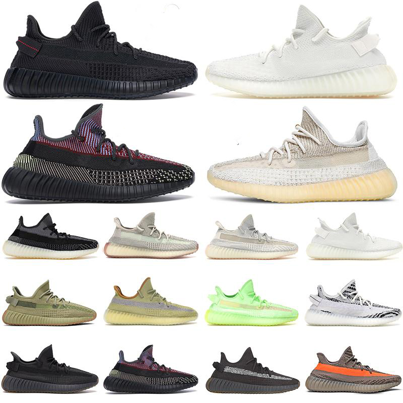 

2021 Fashion Kanye mens west running shoes trainers Carbon Zyon Bred Cream Asriel Cinder Beluga Zebra Tail Light women men sports sneaker, As shown