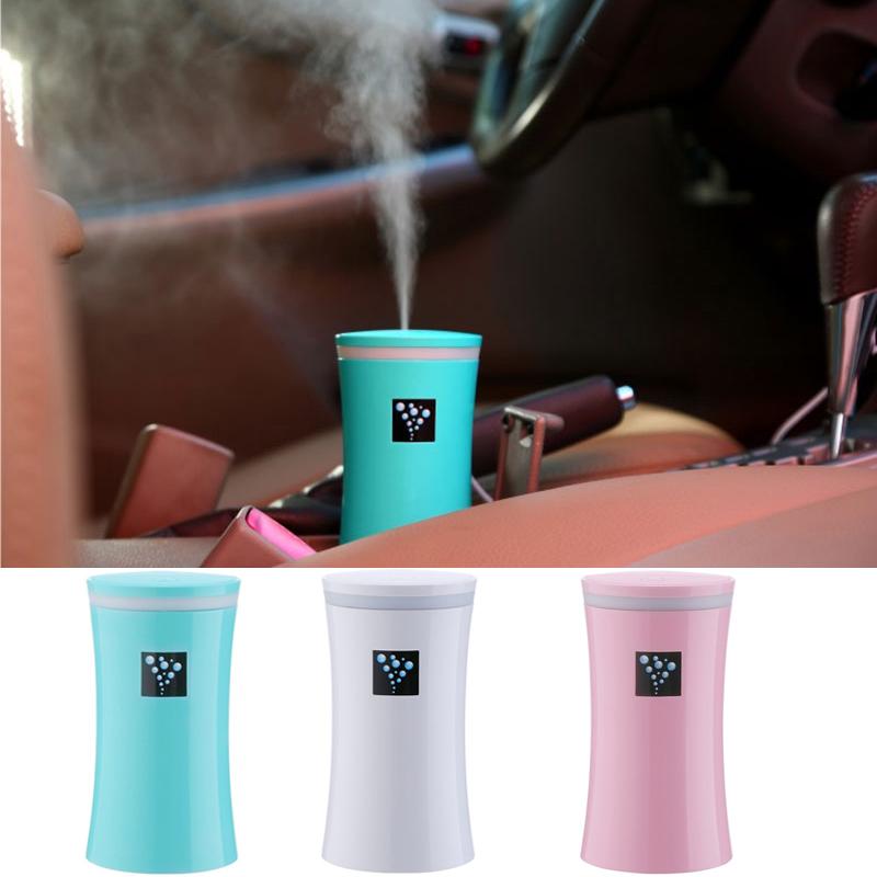 

Car Air Freshener Essential Oil Diffuser Mini Ultrasonic Small Waist Humidifier LED Night Light USB Fogger