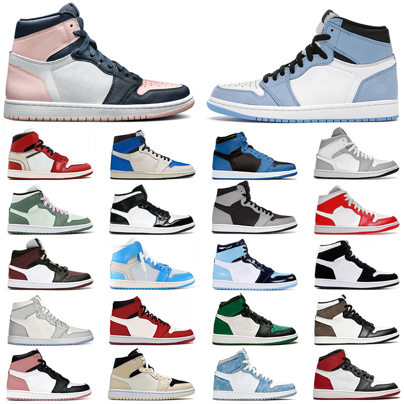 

With Box Air Jorden 1 Basketball Shoes Off Jordan Retro 1s High OG Mid Shadow 2.0 Mens Womens Trainers Jumpman University Blue UNC Twist Dark Mocha Big Size US 12, B39 36-46 twist