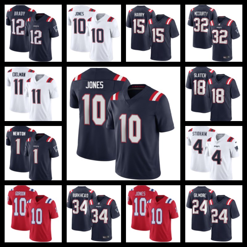 

10 Mac Jones Christian Barmore New 1 Cam Newton Jerseys England Patriot Men 11 Julian Edelman 54 Dont'a Hightower 81 Jonnu Smith 50 Chase Winovich 4 Jarrett Stidham, Men jersey