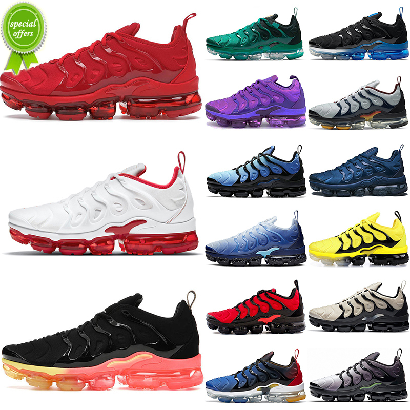 

36-45 breathable tn plus running shoes for men women Triple Black White Cherry Fresh Atlanta Hyper Blue64 Bred Pure Platinum mens trainers sport, Triple white