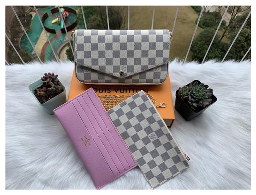 

LV LOUIS 1 VITTON Luxurys Designers Bags Women Shoulder Bags PU Handbags Wallets Totes Satchel Chain Crossbody Messenger Bags, Golden;silver