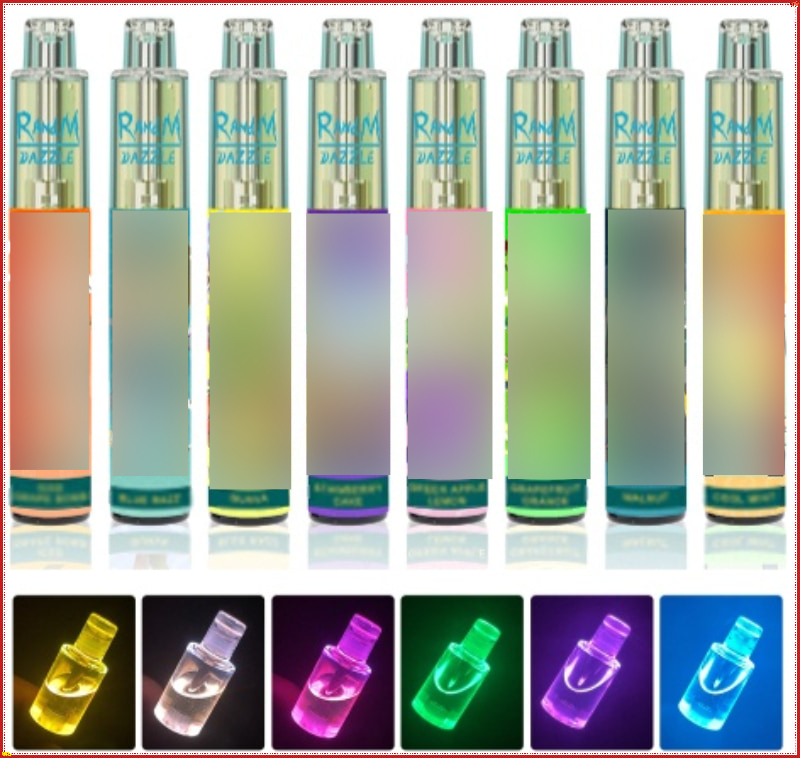 

100% Authentic RandM Dazzle Pro Electronic Cigarettes Disposable Vape Device Kit 6ml Pods 2000 2600 Puffs 1100mAh Battery Bar vs puff bang xxl Original wholesale
