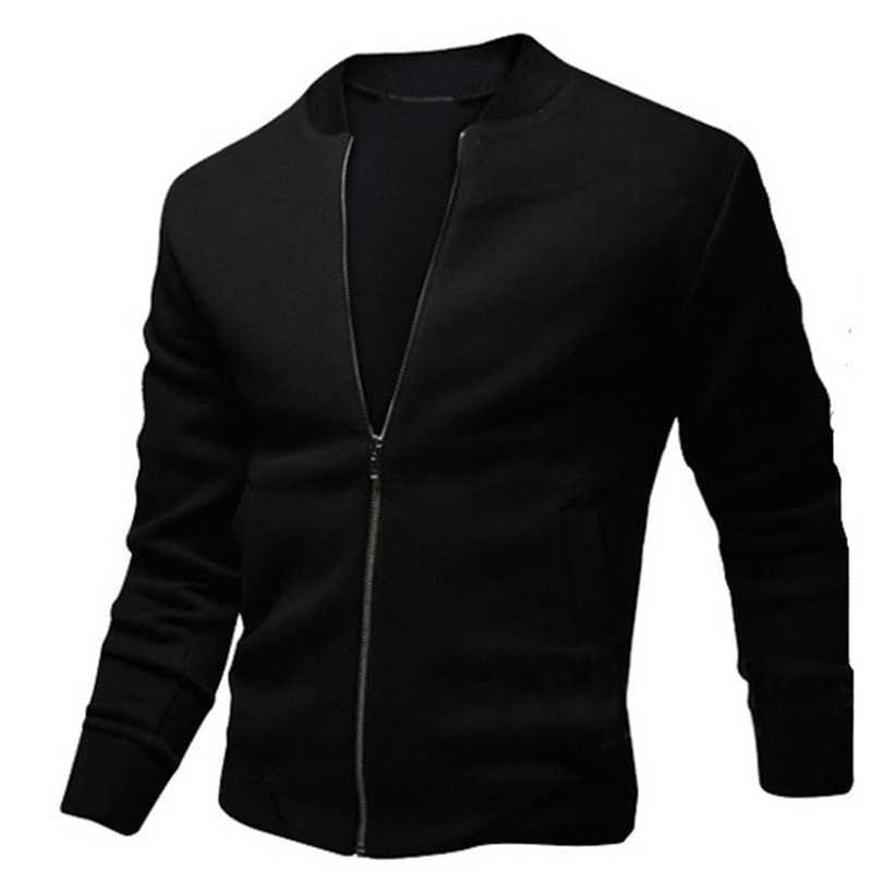 

ZOGAA Spring Autumn Men's Zipper Jacket Casual Streetwear Hip Hop Slim Fit Coat Men Clothing Plus Size Mens Coats and Jackets X0621, Black