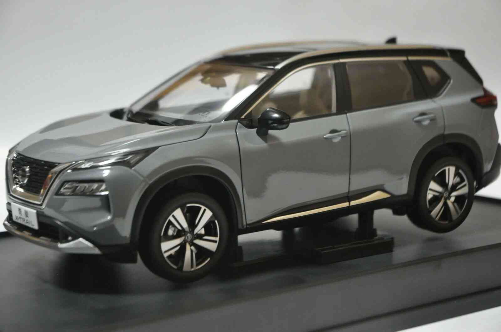 Die casting model 1:18, applicable to Nissan X-Trail rogue 2021, gray SUV, alloy toy, Mini Gift, super sales, xtrail x trail-image-741332071