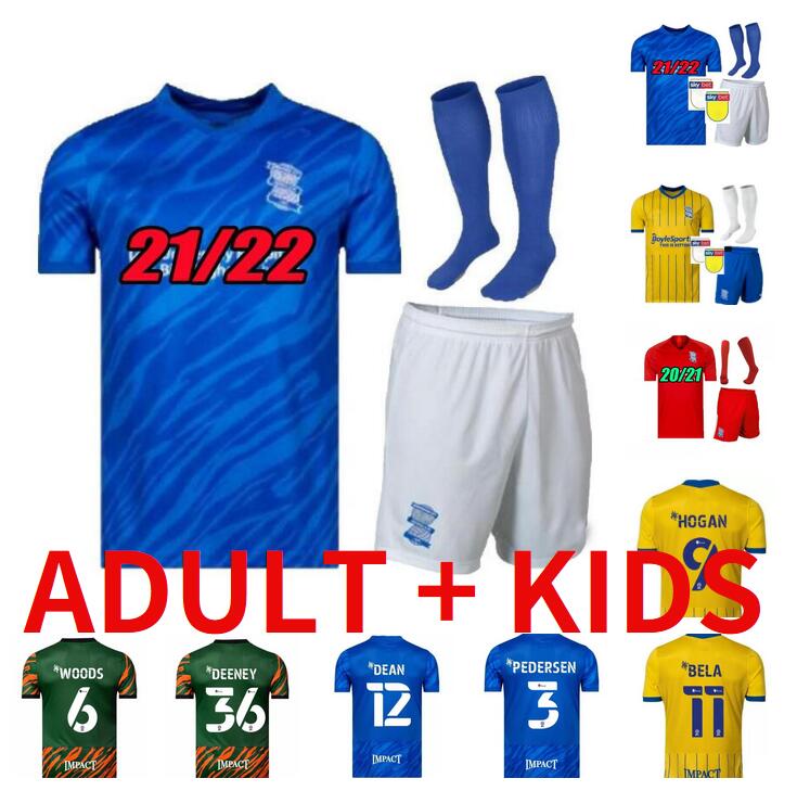 

21 22 Birmingham City Football Jerseys HOGAN BELA Home Blue Soccer Jersey DEAN PEDERSEN Away Yellow Shirt 2021 2022 Men Adult Kids Kit SUNJIC Uniforms