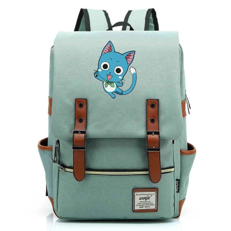 

Backpack Cute Cartoon Fairy Tail Boys Girls Kids Student School Book Bags Teenagers Canvas Women Bagpack Men Laptop Travel, Style 13
