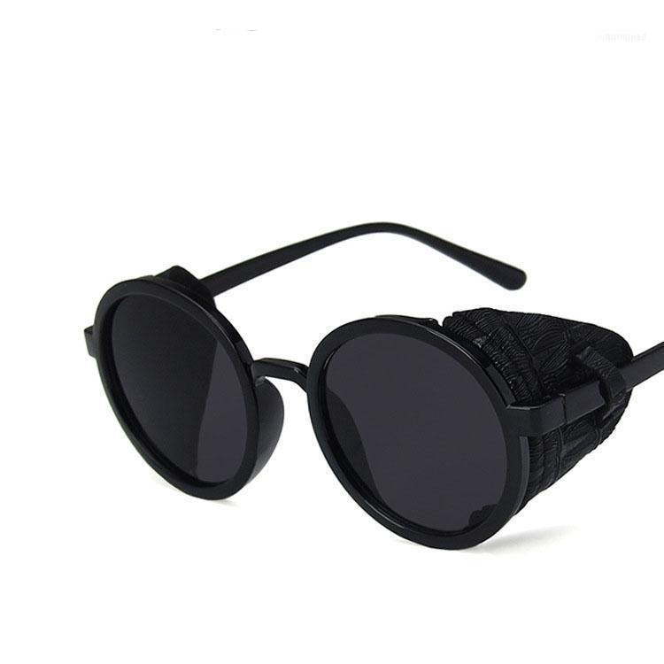 

Retro Steampunk Round Windproof Sunglasses Men Women Brand Design Shields Glasses Eyewear Shades UV400 Protection1