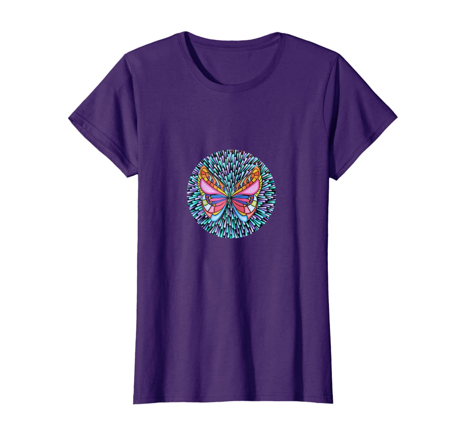 

Art By Buffy Original Butterfly T-Shirt, White;black