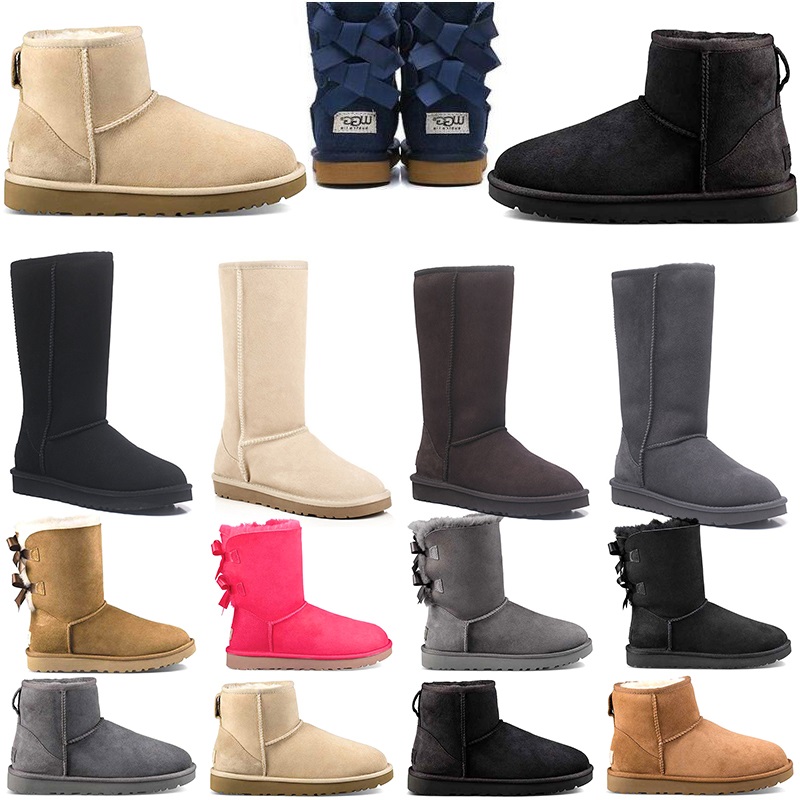 

Designer Women Boots Snow Booties Ankle Knee Black Grey Brown Red Pink Blue High Top Quality Womens Girl Outdoor Winter Boot Size 5-10, Light blue 36-41