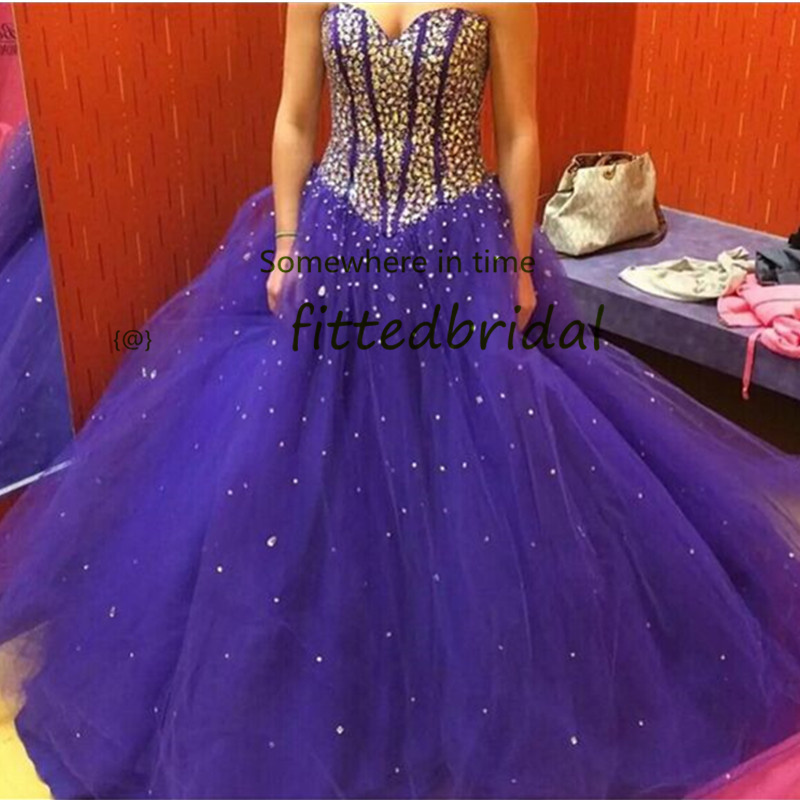 

Elegant Sweetheart Neck Prom Dresses Luxury Beading Sequined Formal Party Gowns Custom Made Vestidos De Fiesta, Dark navy