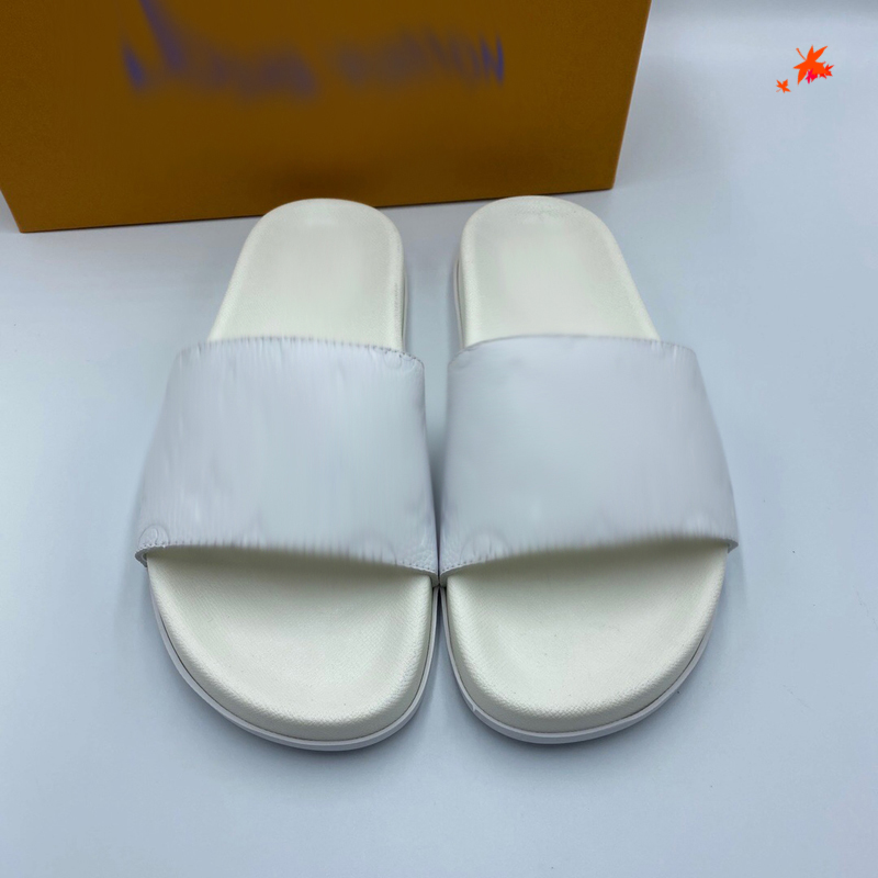 

2021 Designer luxurys slippers men sandals fashion beach shoes flip flops flat non-slip classical hole slipper with box size 39-45 -G89, White