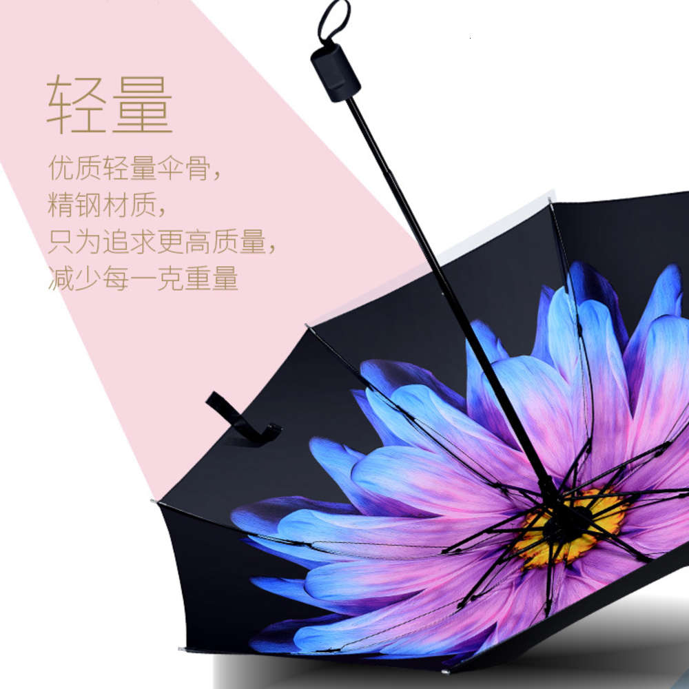 

Umbrella summer sun protection ultraviolet ray small flower umbrella creative folding black glue gift advertising