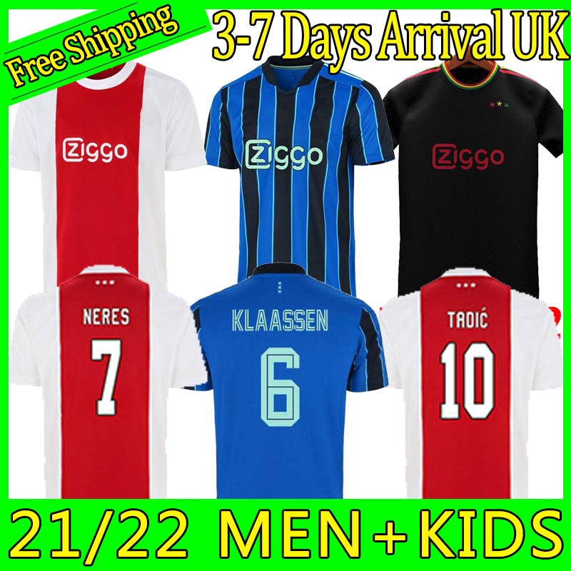 

Ajaxs 2021 2022 soccer jersey amsterdam KUDUS ANTONY BLIND PROMES TADIC NERES CRUYFF 21 22 men + kids kit football shirt uniforms third champion, 21-22 home
