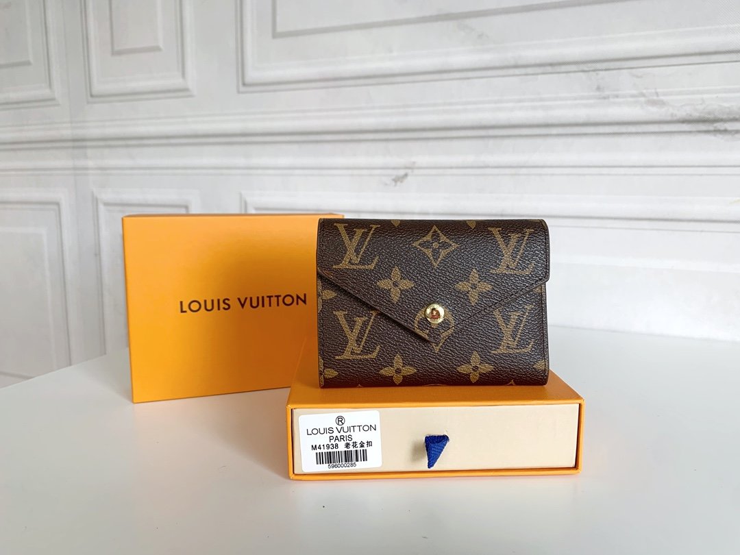 

LVLouisVitton Vutton Genuine Leather Victorine Wallet Designer Small Square Women Purse Lady Flap Button Card Holder Coin Pocket Zippy Clutch With Box