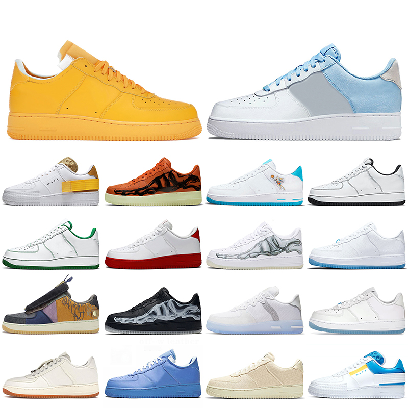 

Platform Sports Sneakers Women Men Running Shoes Air Force One AirForce 1 AF1 Low Off University Gold Metallic Silver White Psychic Blue Trainers Travis Scotts N354, C35 white 36-45