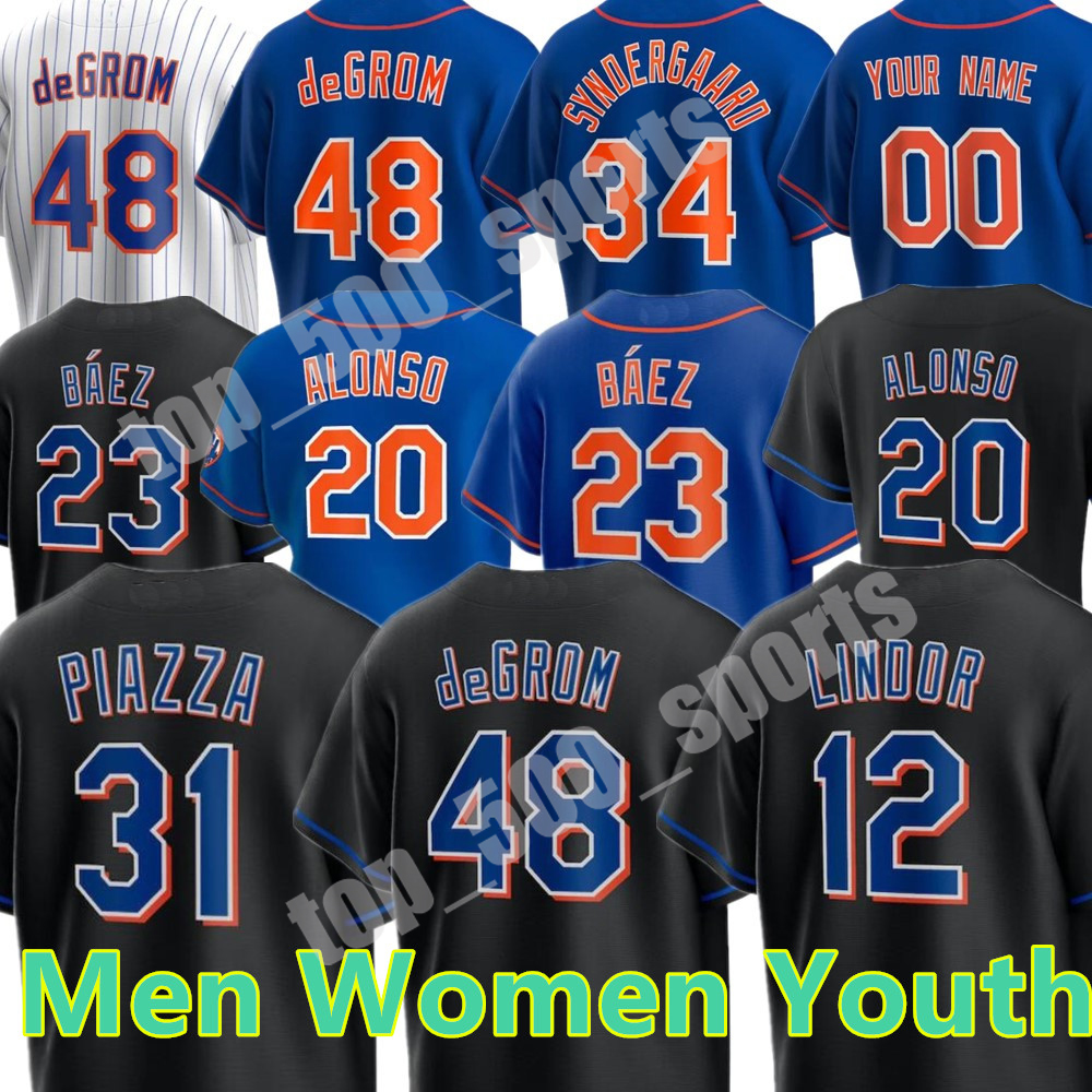 

Custom 21 Max Scherzer Baseball Jersey Javier Baez Starling Marte Pete Alonso Eduardo Escobar Jacob deGrom Keith Hernandez Francisco Lindor Darryl Strawberry, Colour 1