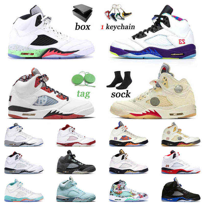 

Top Quality Jumpman 5 5s Air Jorden Retro Basketball Shoes Pro Star Alternate Bel-Airs Quai White Sail Mens Womens Off Trainers Sneakers, D6 alternate grape 40-47