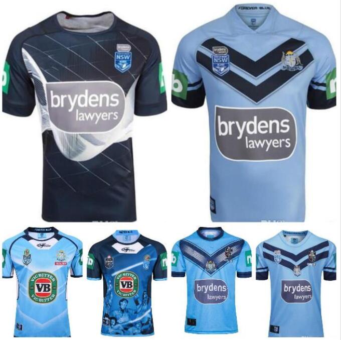 

Mens 2021 BLUES HOME PRO JERSEY NSW STATE OF ORIGIN Rugby Jerseys 18 19 20 South Wales, Black;gray
