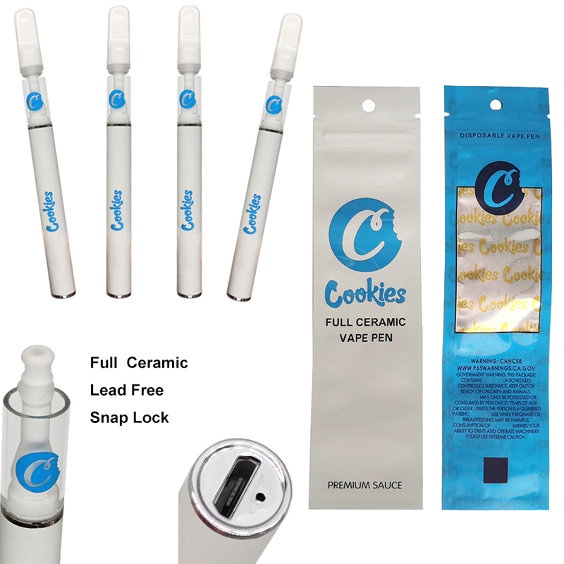 

Cookies Disposable E Cigarettes Full Ceramic Vape Pen 1.3x3.0mm Large Oval Holes Big Smoke 290mah Rechargeable Battery 0.5ml Vaporizer Pens