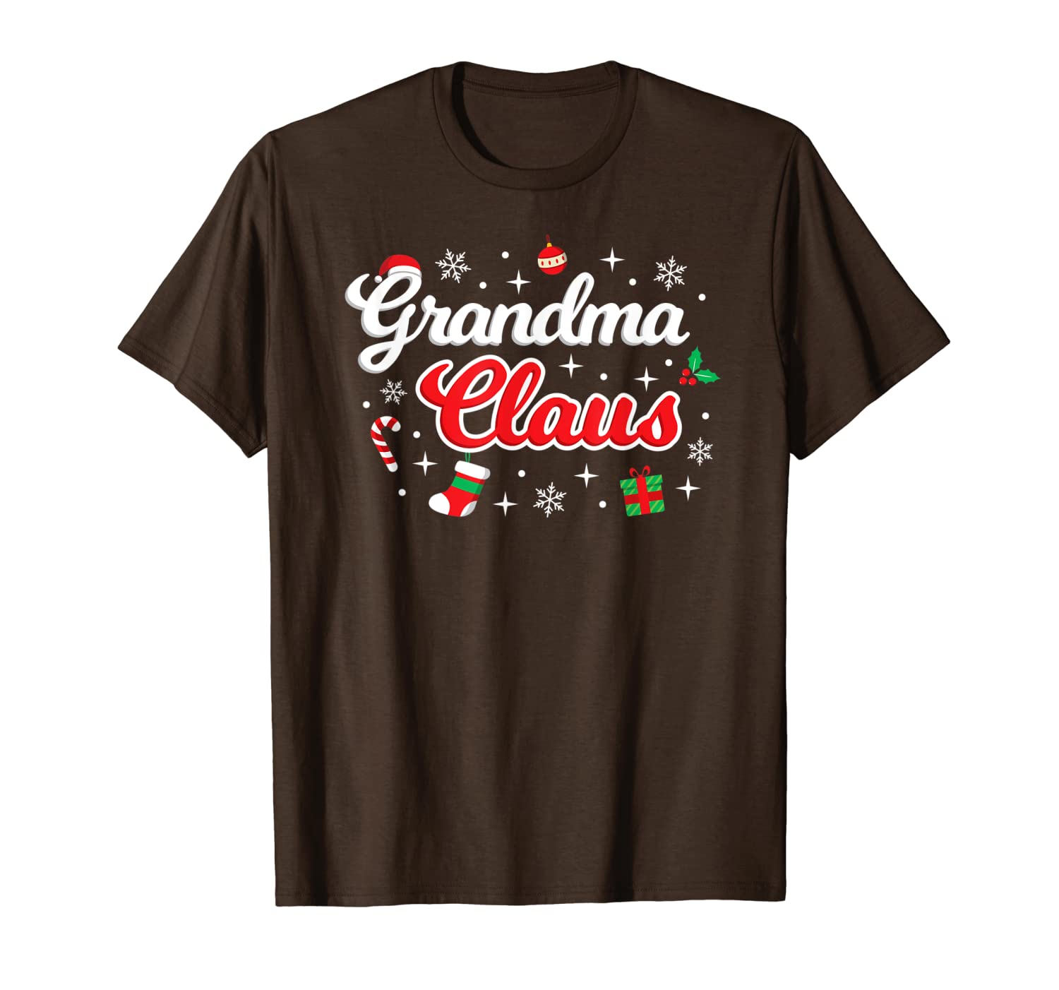 

grandma claus t shirt merry xmas santa matching group cute t-shirt, White;black