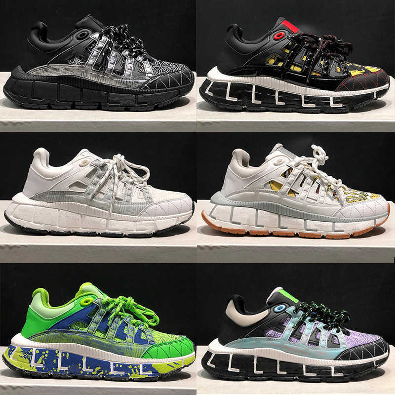 

Designer Trigreca Sneakers Men Low top Platform Print Leather Shoes Women Black White TPU Outsole Casual Shoe With Box 305, Socks