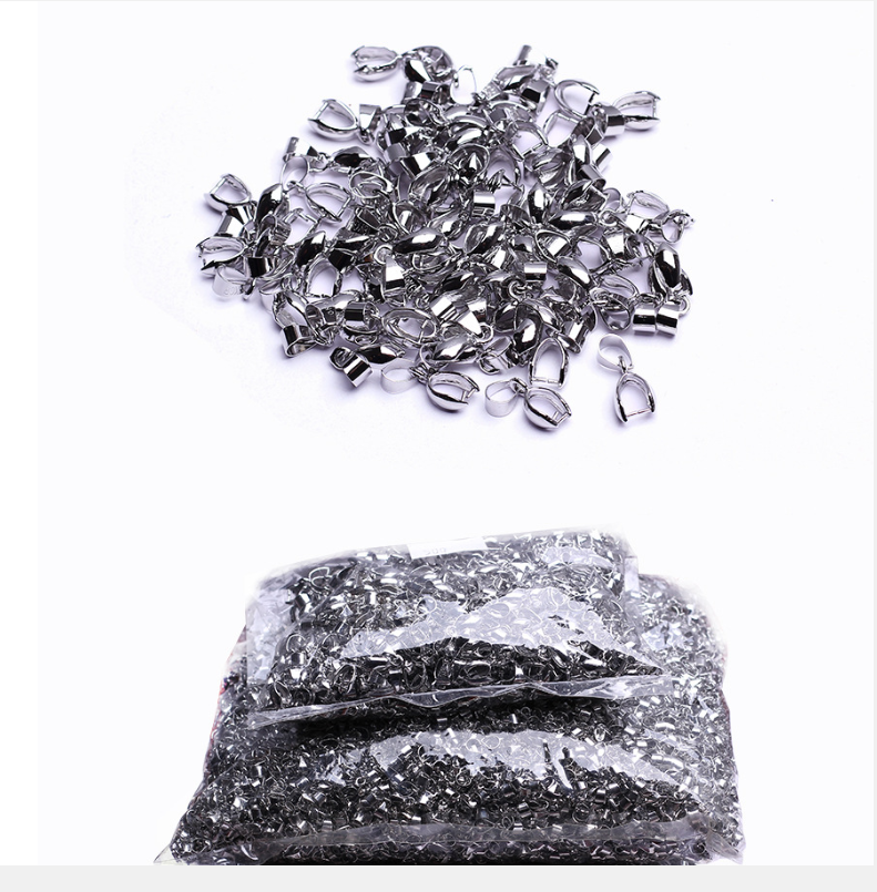 

100Pcs 14*6Mm Silver Plated Bail Bale Pinch Clasp For Beads Pendant Findings Diy Jewelry Making! 0Ow3G G6Bwd, Blue;slivery