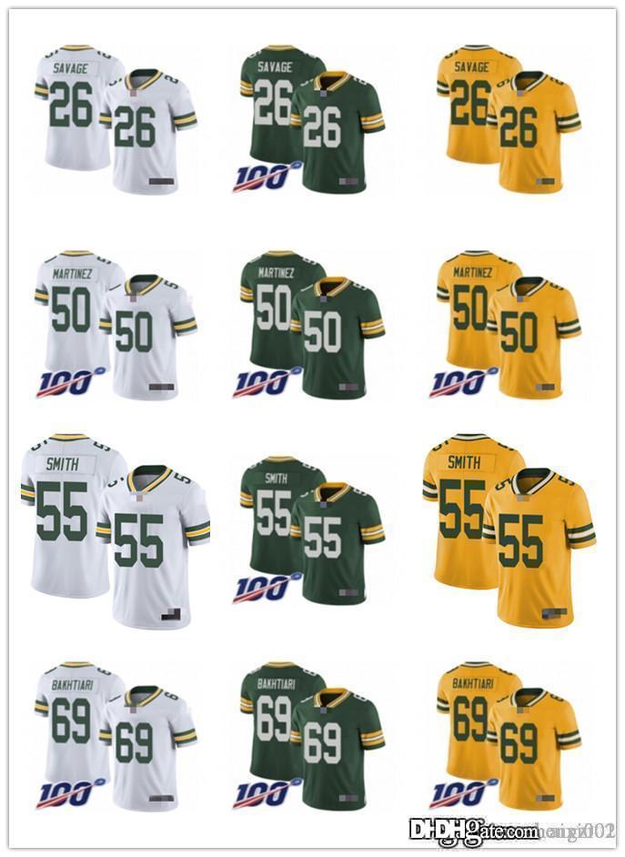 

Men Women Youth Green Bay Packers 55 Za'Darius Smith 26 Darnell Savage Jr. 50 Blake Martinez 69 David Bakhtiari Football Jersey, Black;red