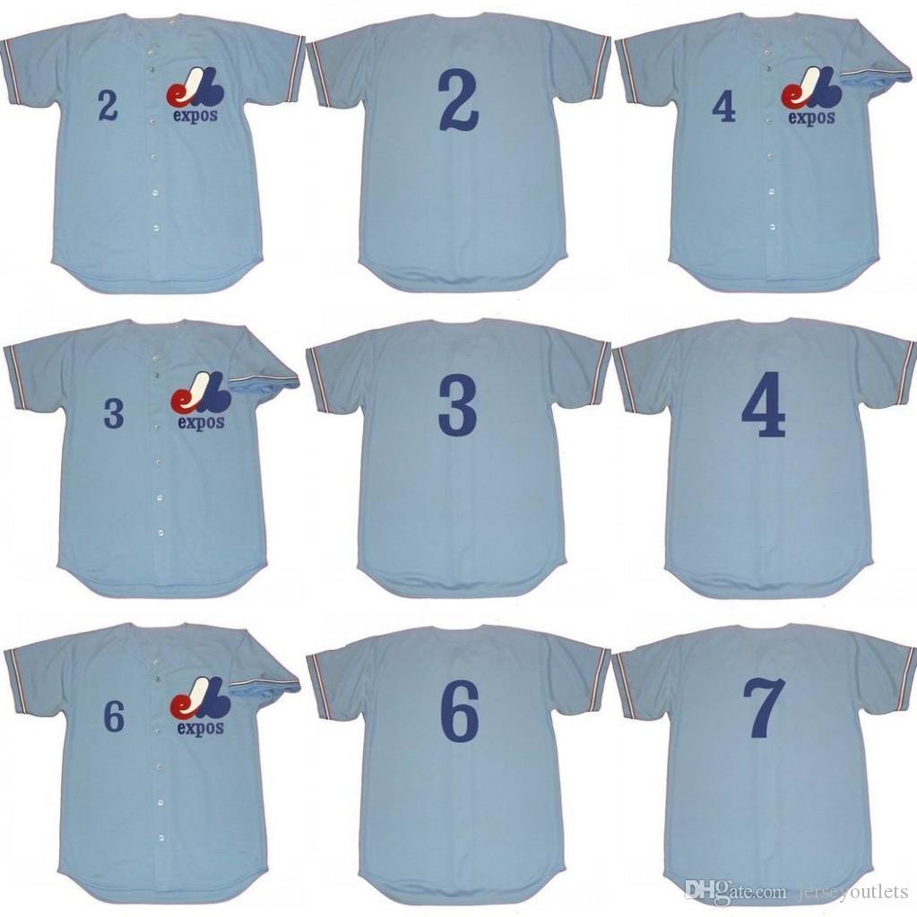 

Men Montreal Expos 4 GENE MAUCH 7 BOBBY WINE 2 TIM McCARVER 6 RON FAIRLY 3 BOB BAILEY Baseball Jersey