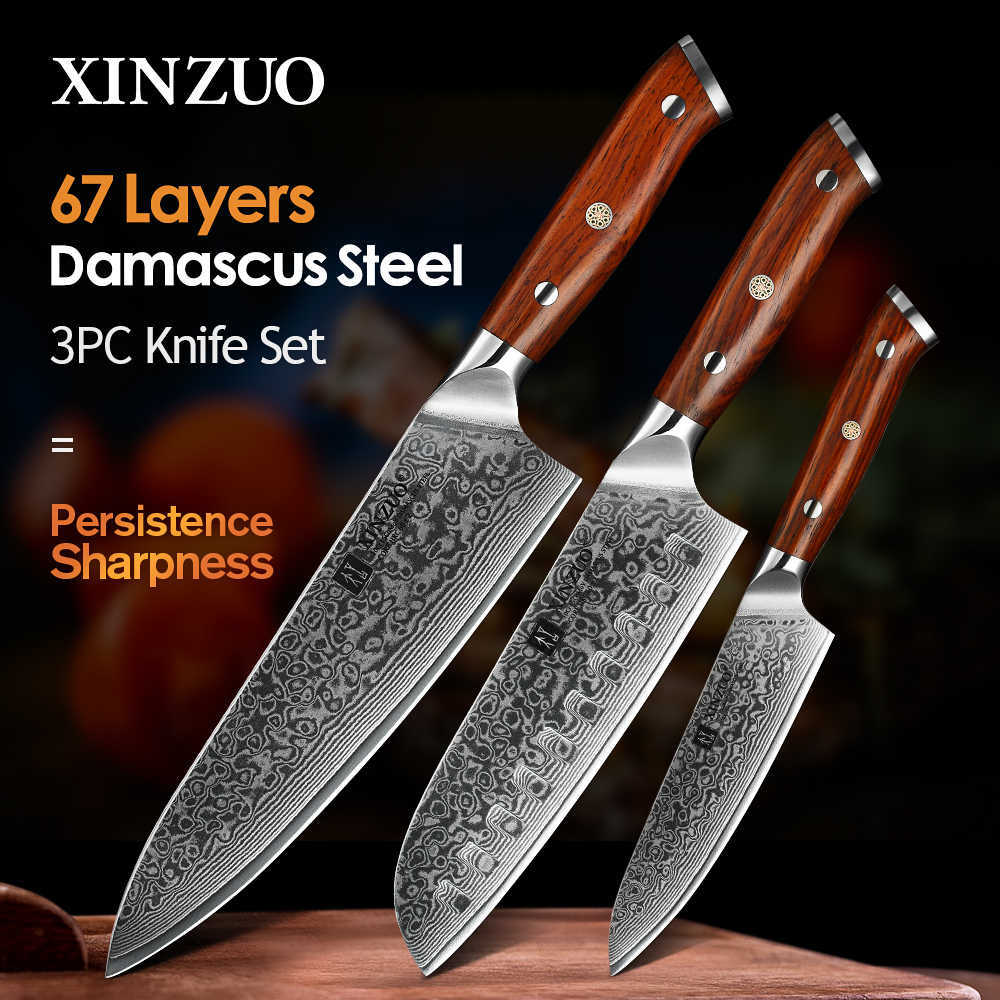 

Stainless steel Kitchen Knife Meat Cleaver Boning Butcher XINZUO 1PCS or 3PCS Sets Japanese Knifes Survival Cover Hunting Fish Chef Knifen