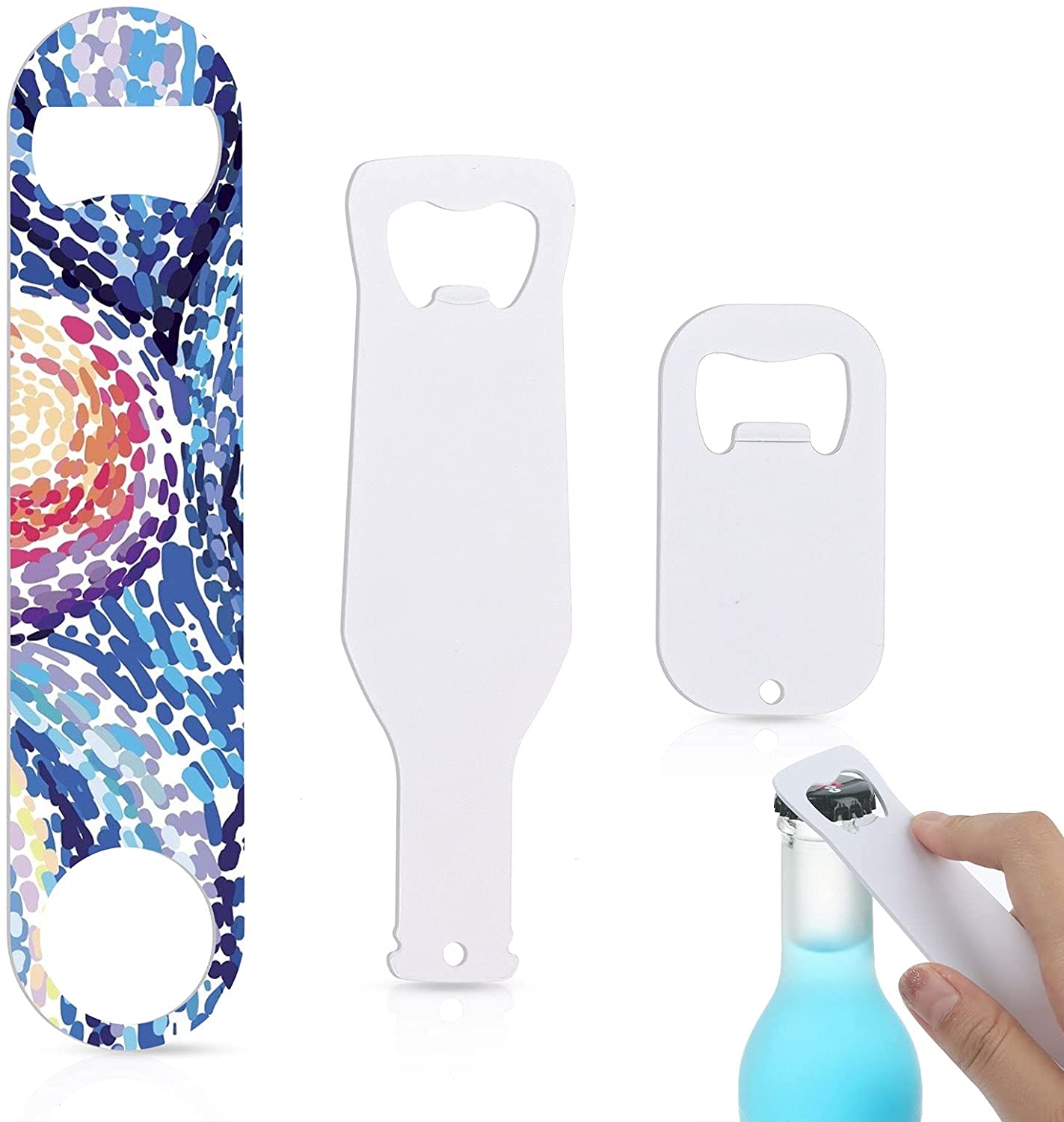 

DIY Sublimation Opener Blank Beer Bottle Openers Creative Metal Heat Transfer Printing Corkscrew Custom Logo