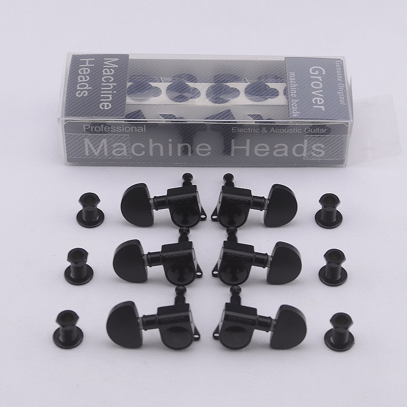 

Clearance Sale Tuning Pegs 1Set Original Genuine Guitar Machine Heads Tuners Plastic Button Black/Chrome