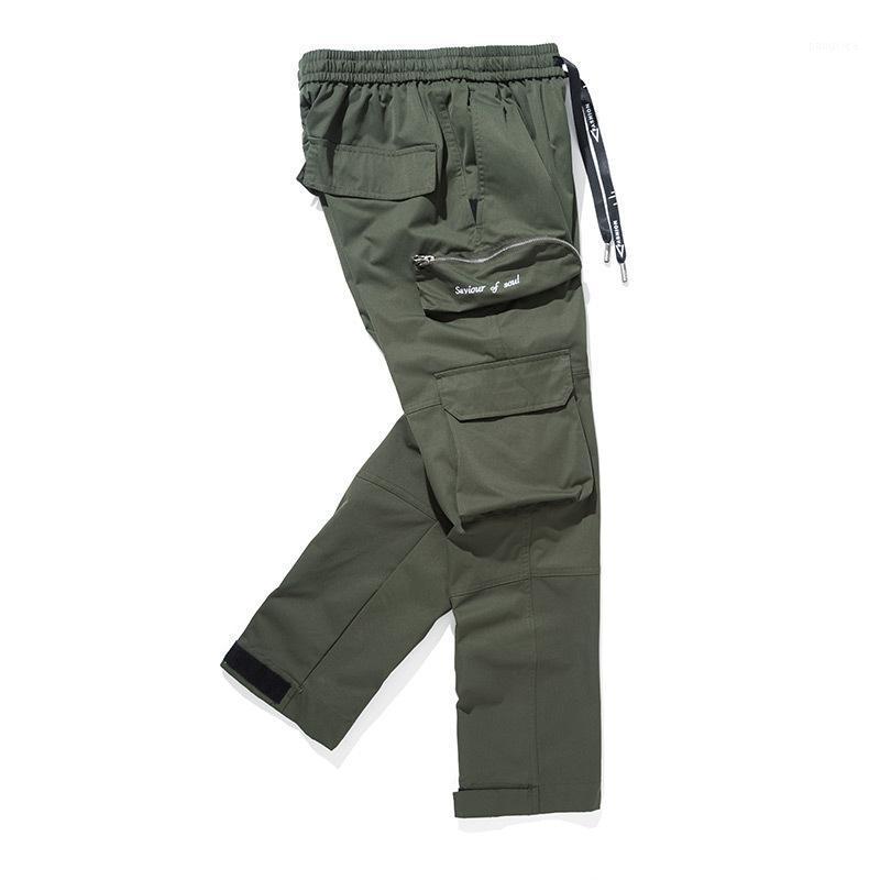 

Men's Pants Young And Middle-aged Fashion Casual Tooling Plus Size Trousers Spring Autumn Multi-pocket Men, Black