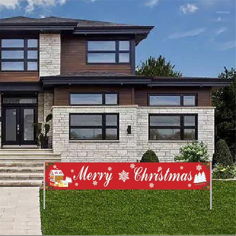 

Party Decoration Large Merry Christmas Banner Garland Flags For Xmas Outdoor House Garden Decorations Supplies