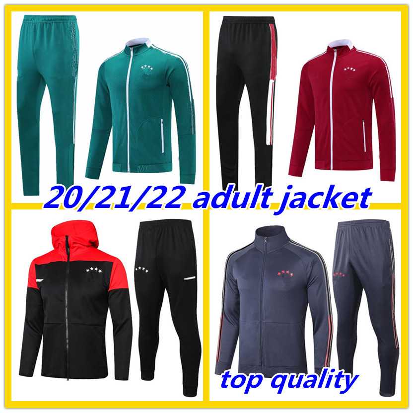 

21 22 Bayern Munich adult soccer tracksuit Survetement football JAMES jackets 2021 2022 VIDAL LEWANDOWSKI MULLER LONG ZIPPER jacket training suit, Black