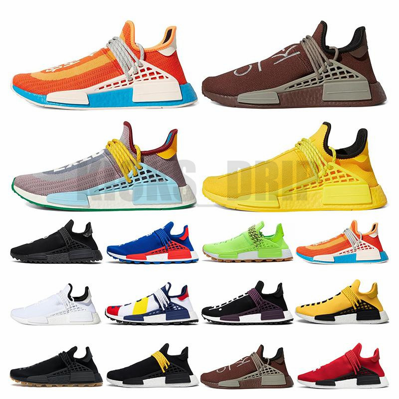 

Nmd human race extra eye running shoes pharell williams Bold Orange Bright Yellow Chocolate Legacy Purple mens womens sport sneaker fashion WITH GIFTS, Box