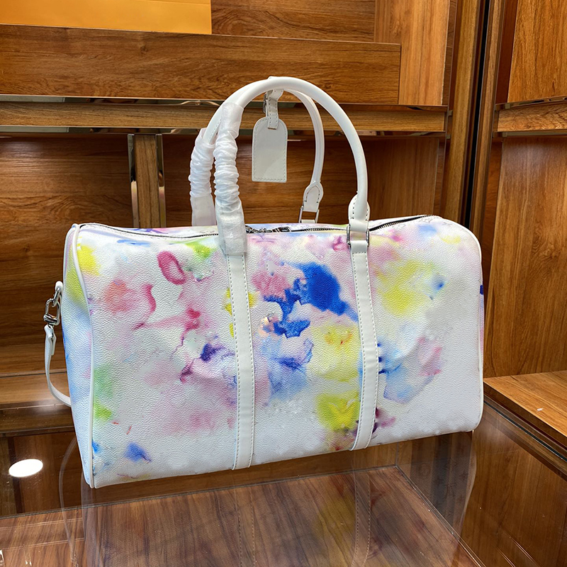 

High Quality Luxury Designer Fashion Travel Bag Printed Genuine Leather Luggage Women Men Shoulder Duffel Bags Totes Handbags Crossbody LOGO, Multi