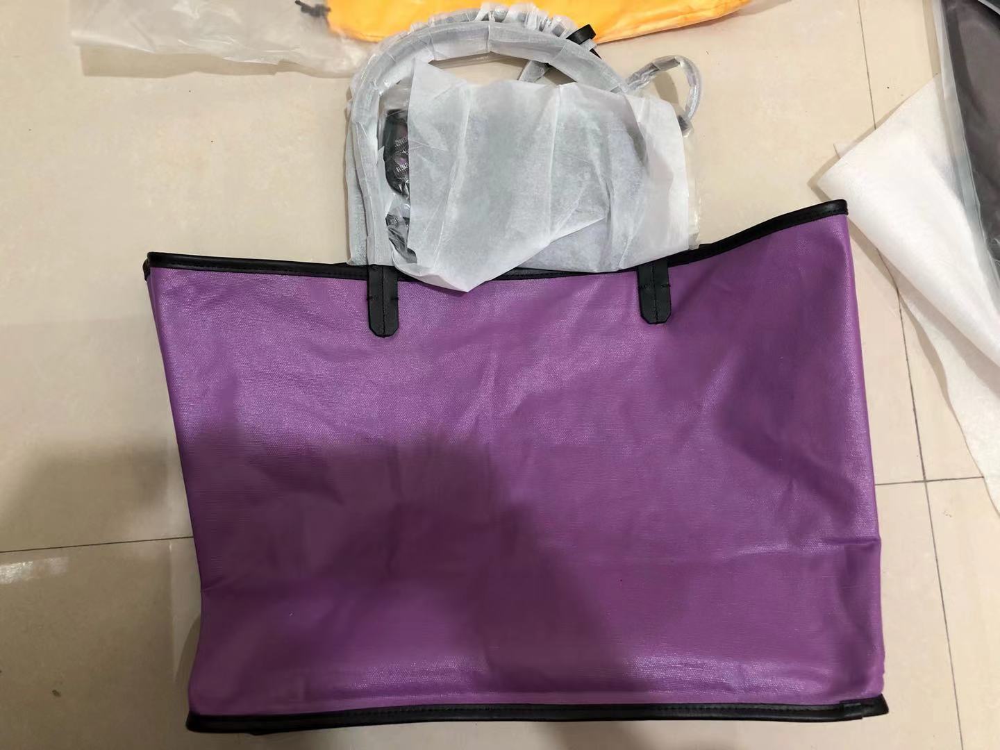 

women's bag goya magic color bag double-sided wrapper color shopping the highest quality single shoulder handbag single side gy real to, Black