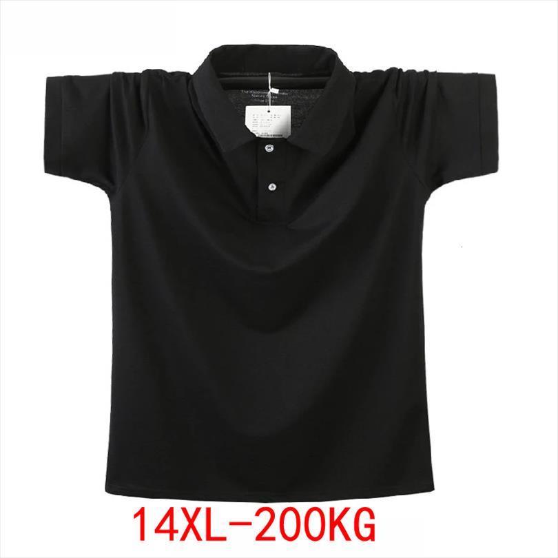 

plus size 9xl 10xl men polos 12xl 14xl shirts short sleeve summer casual home tees super 68 70 72, White;black