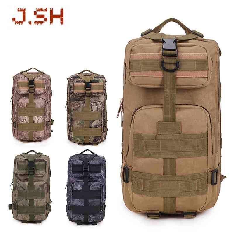 

Junsheng outdoor sports camouflage junfan mountaineering hiking bag double shoulder 3P tactical backpack factory, Khaki