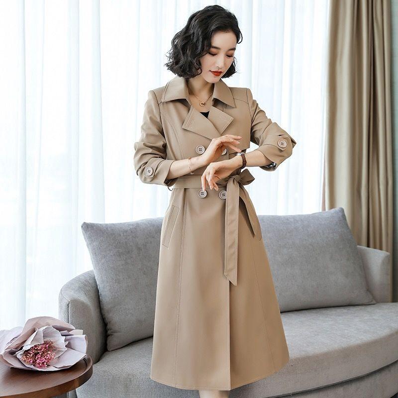 

Women's Trench Coats Fashion 2021 Windbreaker Women Autumn/Winter Coat Female Brand Clothes High Quality, Black