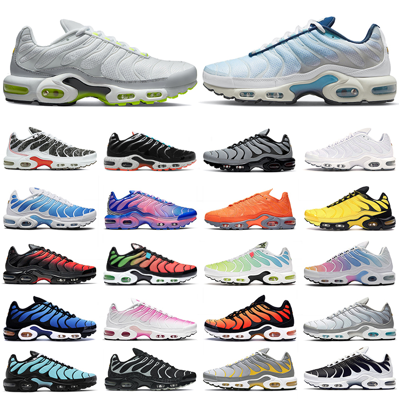 

TN Plus men women Running Shoes Black Aquamarine Particle Grey Triple Bat Lava White Pink Scream Green Yellow mens trainers Outdoor sneakers, #40
