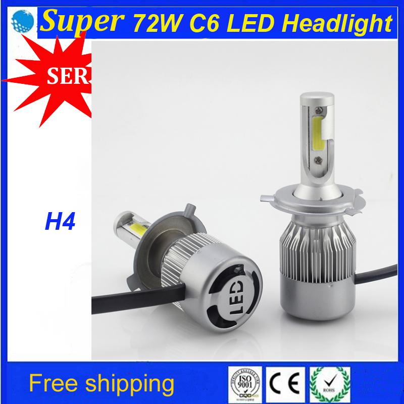 

Car Headlights 72W C6 H4 LED Headlight 8000lm Head Lights High Power H4LED Kits