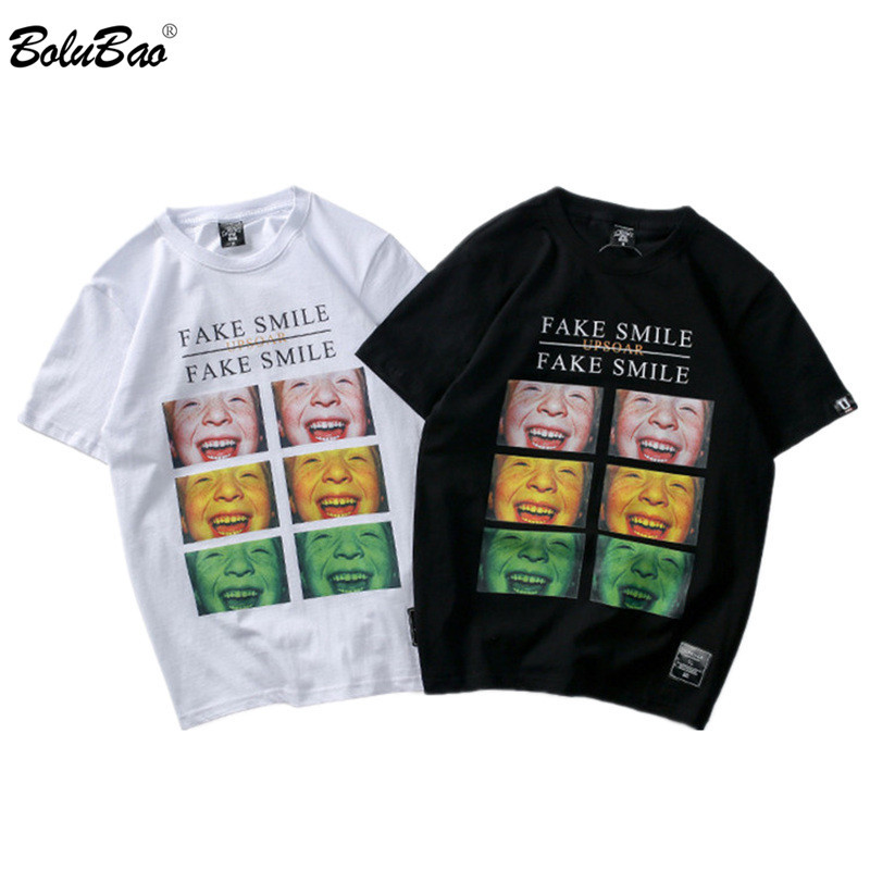

BOLUBAO Fashion Brand Men's T-Shirt Trend Printing Summer Men T Shirts Street Clothing Male Hip Hop Tee Shirts Tops 210518, White