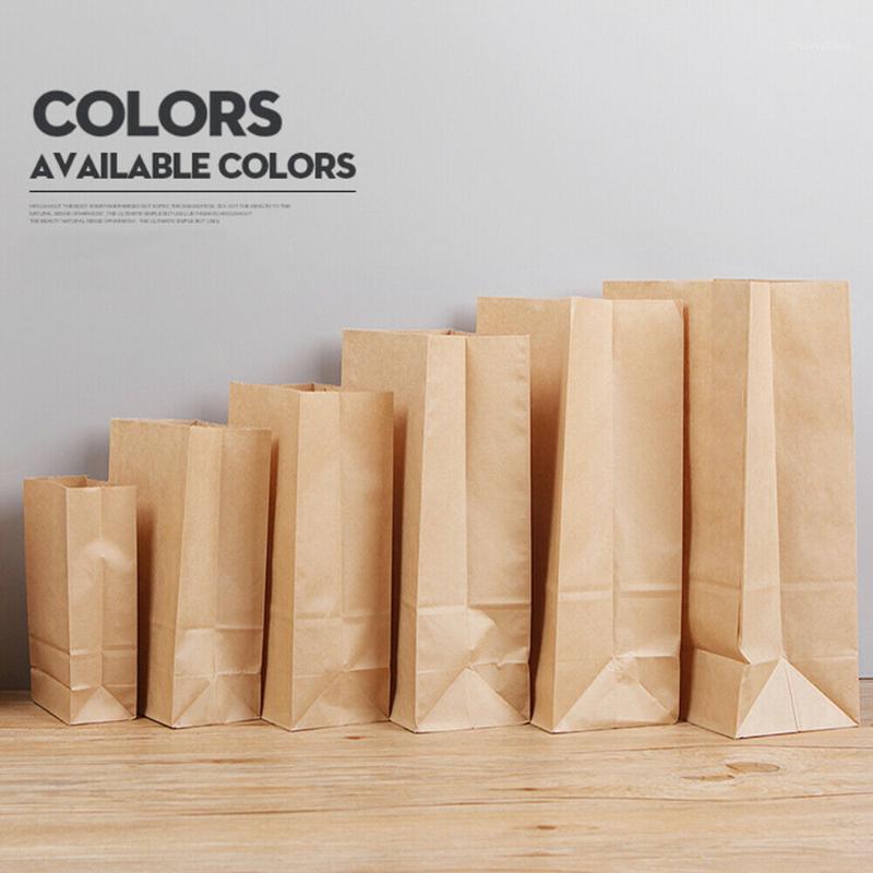 

Storage Bags Thick Kraft Paper Bag, Candy Party Gift Wedding Package Bag 10~100PCS