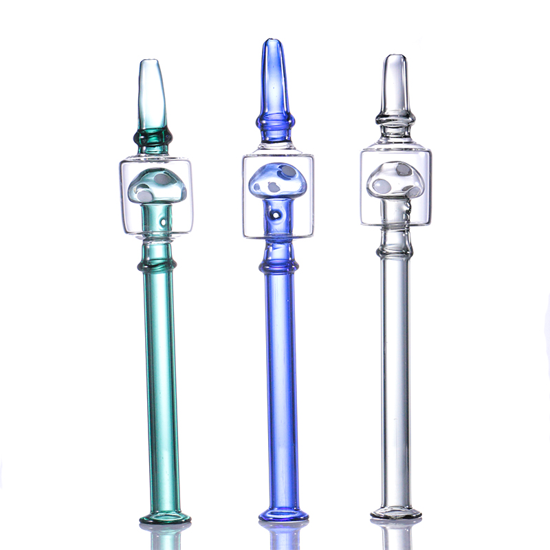

Colorful mushroom shape Smoking accessories glass straw mouthpiece