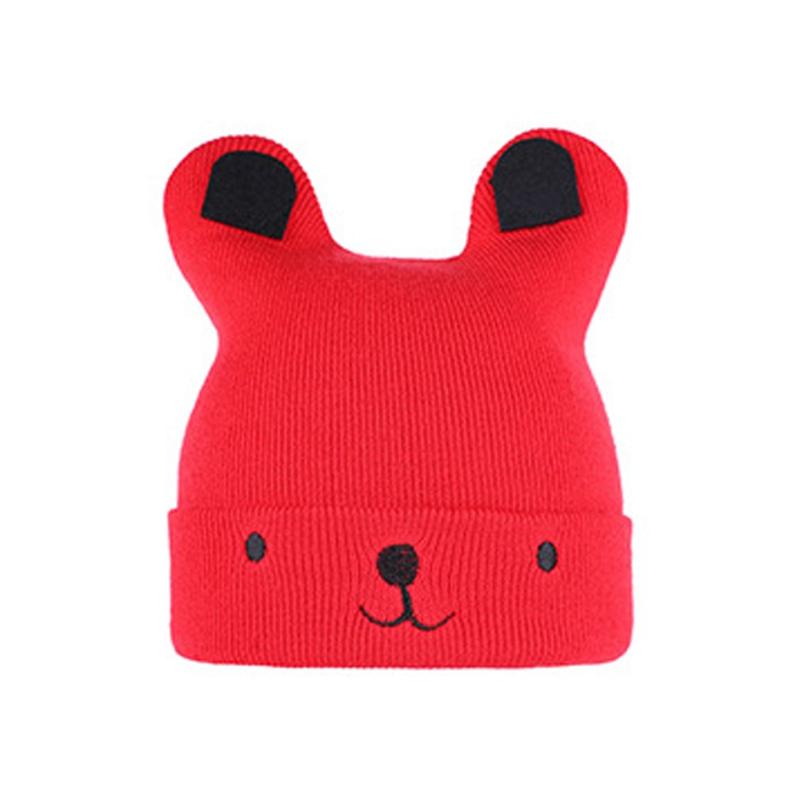 

Born Baby Knitted Hat Winter Warm Bear Cartoon Children's Wool Cap Soft Knit Baby's Caps & Hats, Yellow