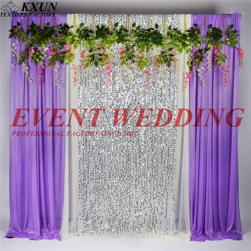 

Party Decoration Good Looking Ice Silk Sequin Backdrop Curtain Stage Background For Wedding Event