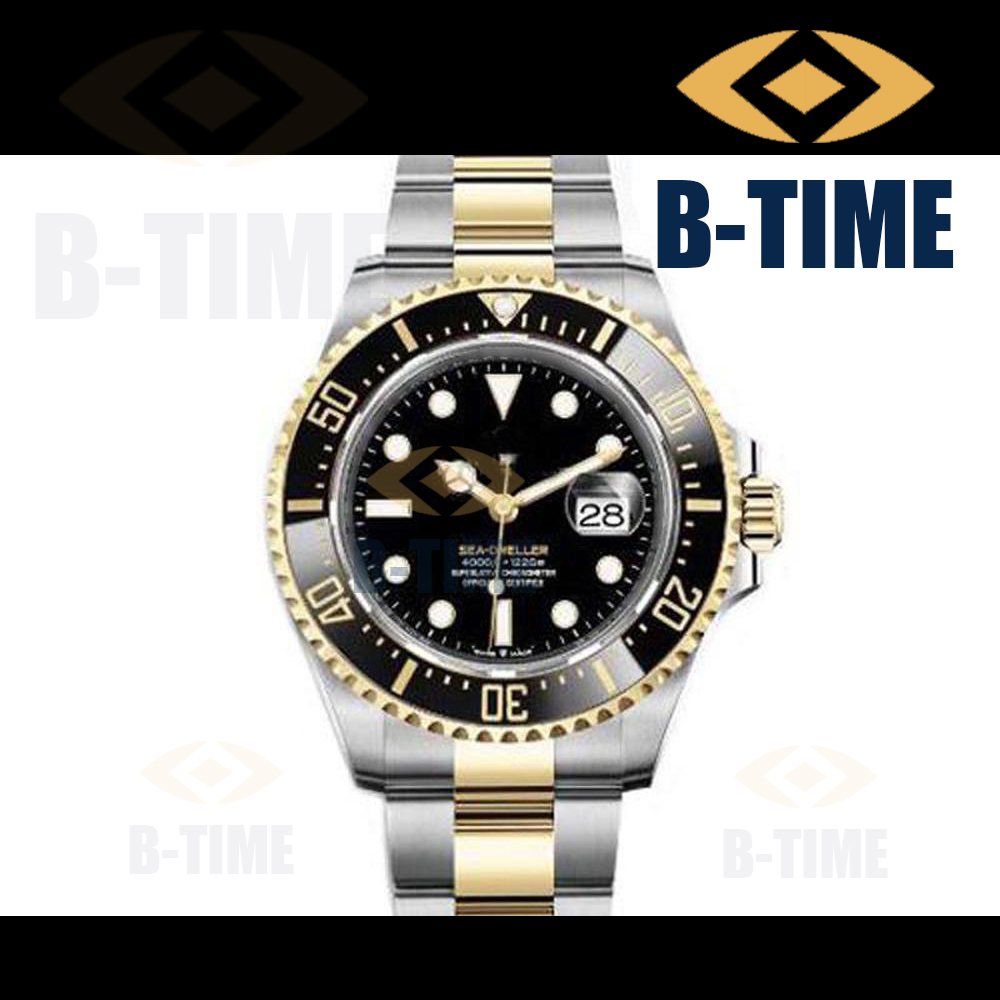 

Ceramic Bezel Mens Automatic Watch 43mm RED SEA-DWELLER Stainless Steel 126603 With Glide Lock Solid Clasp Men Watches, Slivery;brown