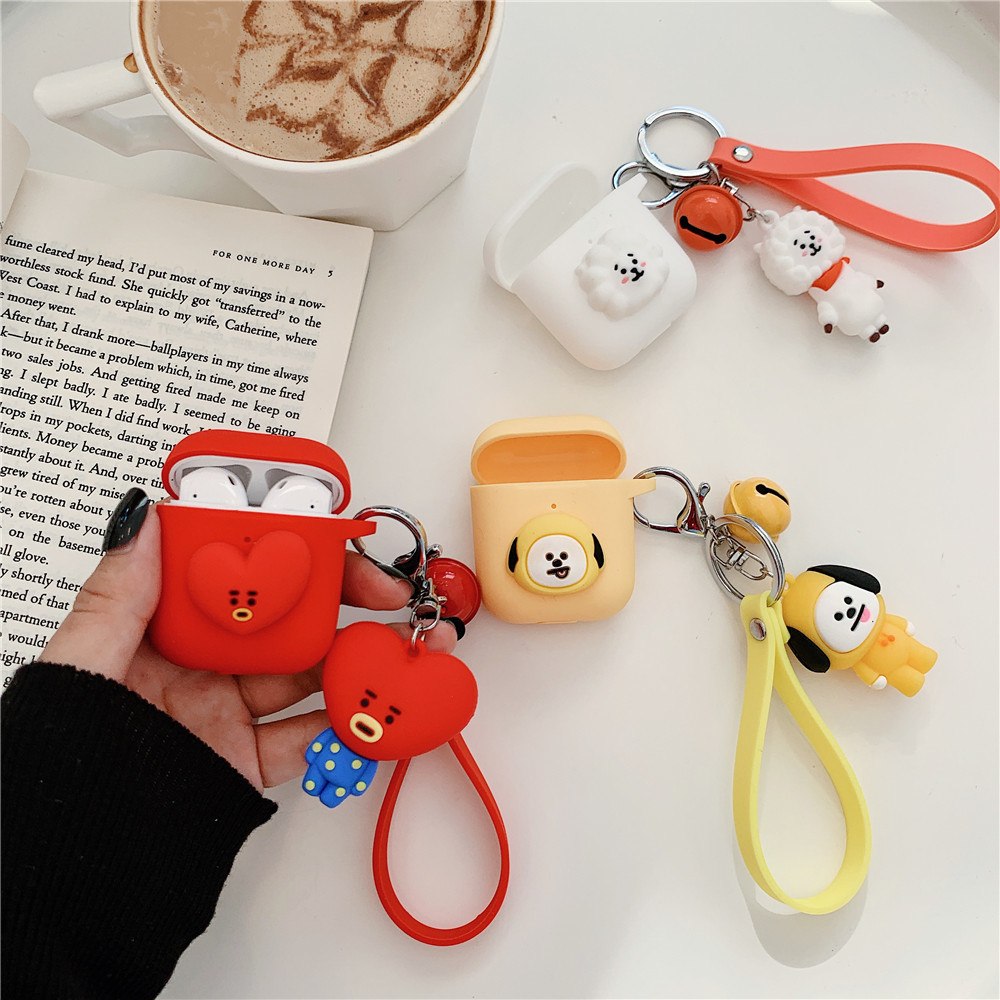 

Airpods Pros case Bells luxury silicone soft shell with The same pendant TWS Anti-fall protective sleeve For cover